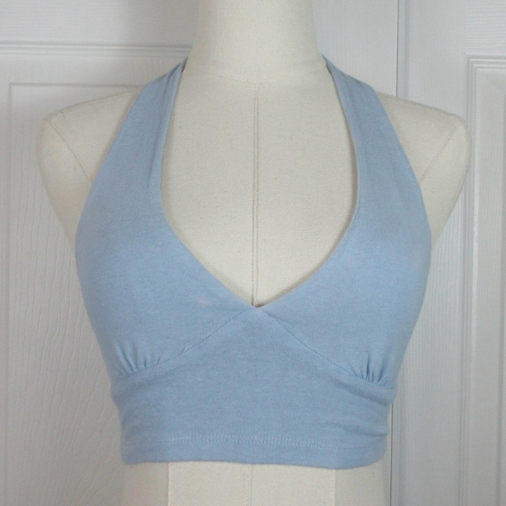 Full Tilt Sky Blue Halter Top